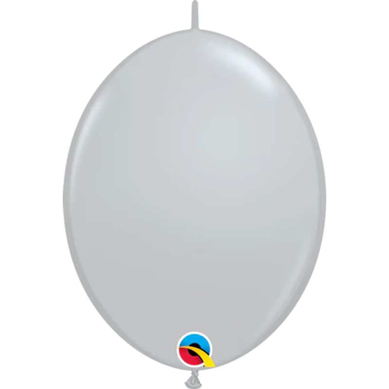 Balão Qualatex 12" - Q-Link Cinza - Liso Látex - 50 Un