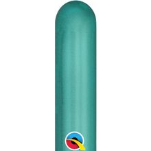 Balão Qualatex 260Q Chrome Verde - Liso Látex - 100 Un