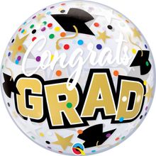 Balão Qualatex 22" - Bubble Simples - Congrats Grad-Estrela - 1 Un