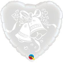 Balão Qualatex 18" - Coração - Sinos De Bodas - 1 Un