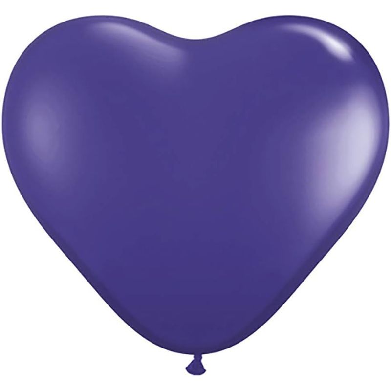 Balão Qualatex 6" - Coração Roxo Qtz - Liso Látex - 100 Un