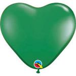 Balão Qualatex 6" - Coração Verde - Liso Látex - 100 Un