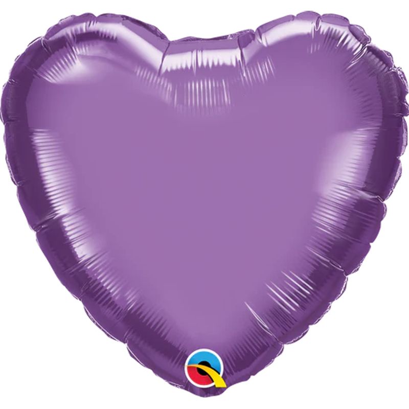 Balão Qualatex 18" - Coração Solto - Chrome Roxo - 1 Un