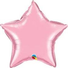 Balão Qualatex 20" - Estrela - Rosa Perolado Metalizado Liso - 1 Un