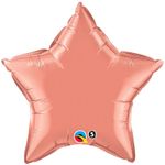 Balão Qualatex 20" - Estrela - Coral Metalizado Liso - 1 Un