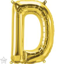 Balão Qualatex 34" - Letra - D Ouro - 1 Un