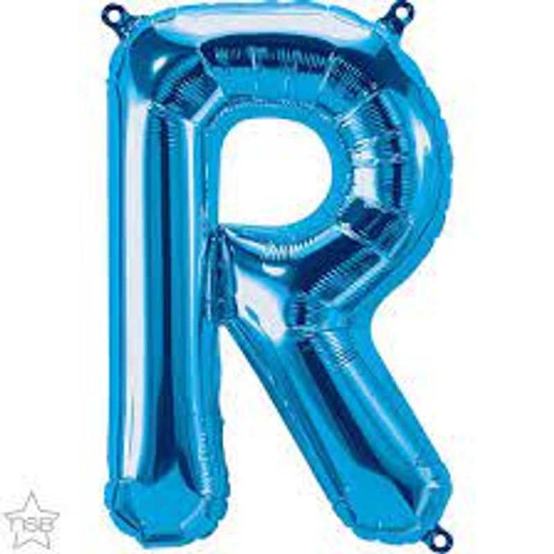 Balão Qualatex 16" - Letra - R Azul - 1 Un