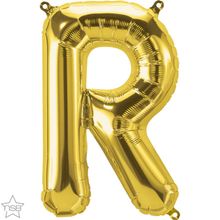 Balão Qualatex 16" - Letra - R Ouro - 1 Un