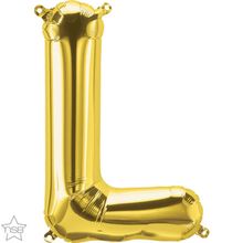 Balão Qualatex 16" - Letra - L Ouro - 1 Un