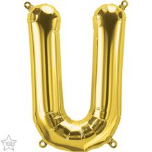 Balão Qualatex 16" - Letra - U Ouro - 1 Un