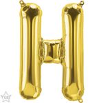 Balão Qualatex 16" - Letra - H Ouro - 1 Un