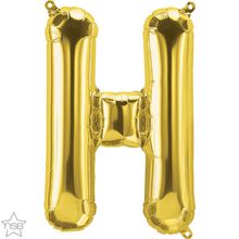Balão Qualatex 16" - Letra - H Ouro - 1 Un