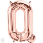 Balão Qualatex 16" - Letra - Q Ouro Rosê - 1 Un