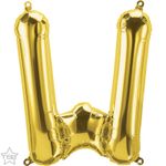 Balão Qualatex 16" - Letra - W Ouro - 1 Un