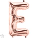 Balão Qualatex 16" - Letra - E Ouro Rosê - 1 Un