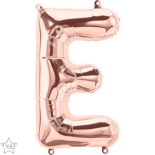 Balão Qualatex 16" - Letra - E Ouro Rosê - 1 Un