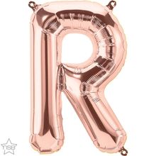 Balão Qualatex 16" - Letra - R Ouro Rosê - 1 Un