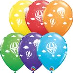 Balão Qualatex 11" - Redondo Arco-Íris - Balões De Ar Quente Colorido - 50 Un