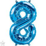 Balão Qualatex 16" - Número - 8 Azul - 1 Un