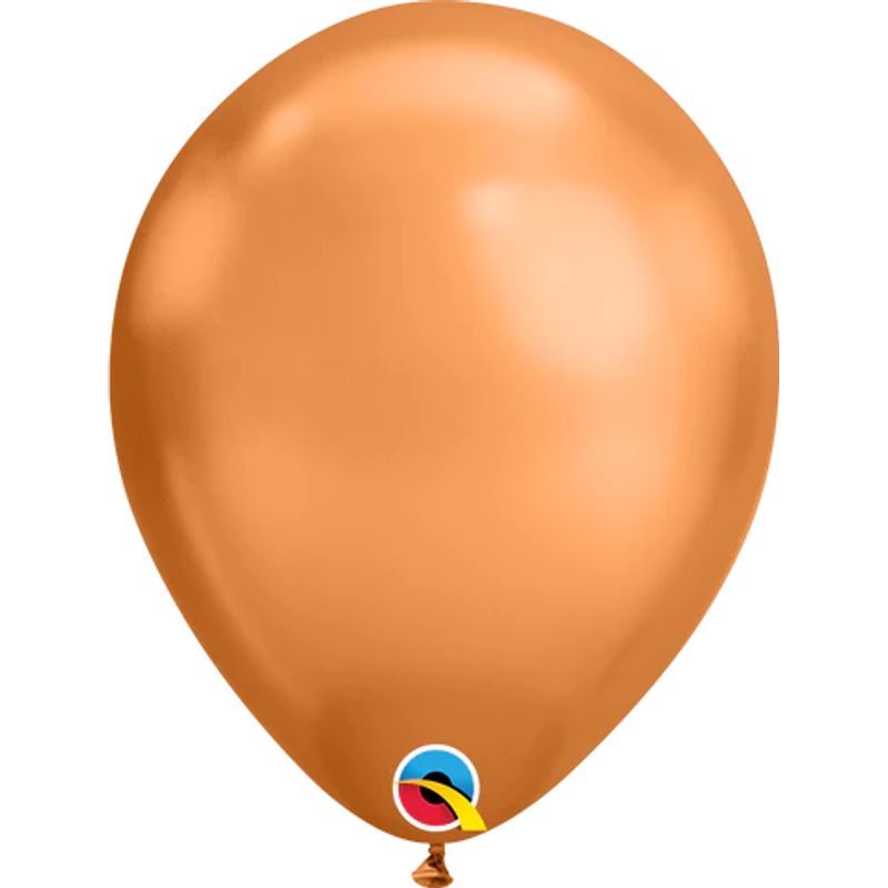 Balão Qualatex 11" - Redondo Chrome Cobre - Liso Látex - 25 Un
