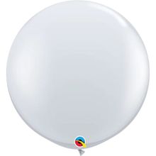 Balão Qualatex 3" - Redondo Diamante Transparente - Liso Látex - 2 Un