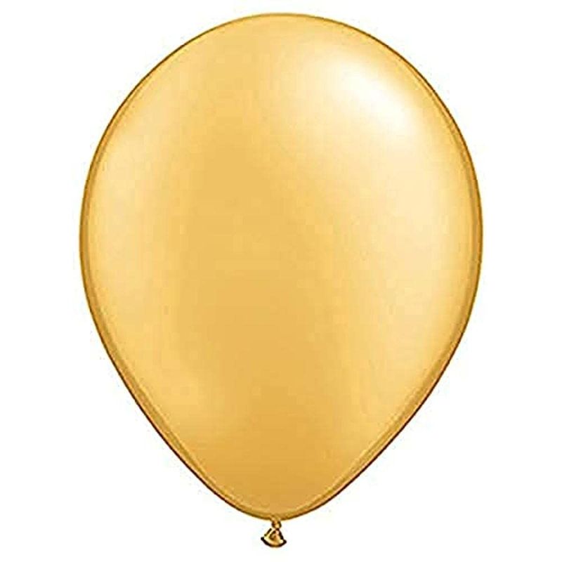 Balão Qualatex 9" - Redondo Ouro - Liso Látex - 100 Un