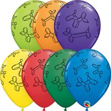 Balão Qualatex 11" - Redondo Sortido Carnaval - Cachorrinhos De Balões - 50 Un