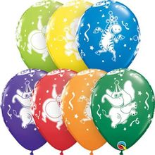 Balão Qualatex 11" - Redondo Sortido Carnaval - Festa Dos Bichos - 50 Un