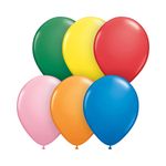 Balão Qualatex 11" - Redondo Sortido Estandarte - Liso Látex - 100 Un