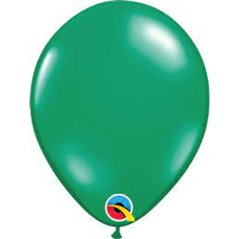 Balão Qualatex 9" - Redondo Verde Esmeralda - Liso Látex - 100 Un