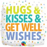 Balão Qualatex 18" - Shape - Hugs & Kisses Get Well Wishes - 1 Un