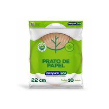 Bompack Prato Papel Eco 22cm com 12 unidades por 10 caixas