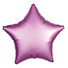 Balão Cromado Estrela Com Canudo Rosa 18" - Silver Plastic - 1 Unidade