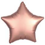 Balão Cromado Estrela Com Canudo Rose Gold 18" - Silver Plastic - 1 Unidade