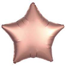 Balão Cromado Estrela Com Canudo Rose Gold 18" - Silver Plastic - 1 Unidade