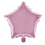 Balão Metalizado Estrela Com Canudo Rosa Bebê 18" - Silver Plastic - 1 Unidade