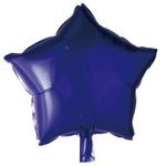 Balão Metalizado Estrela Com Canudo Roxo 18" - Silver Plastic - 1 Unidade