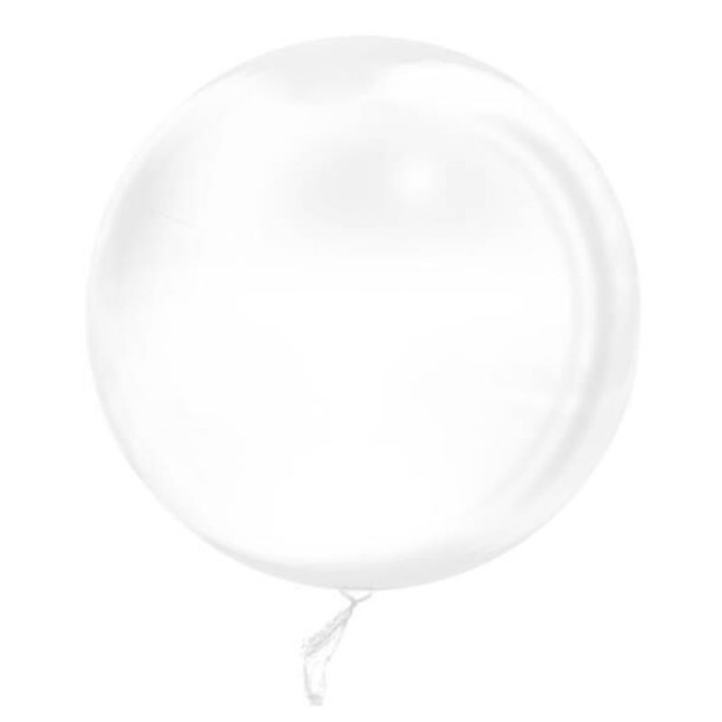 Balão Bolha 24" - Silver Plastic - 1 Unidade