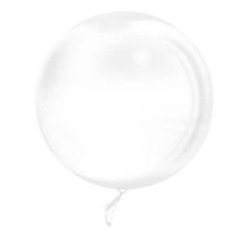 Balão Bolha 18" - Silver Plastic - 1 Unidade