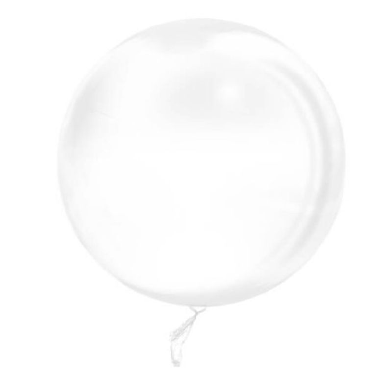 Balão Bolha 18" - Silver Plastic - 1 Unidade