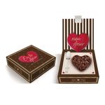 Caixa para Meio Ovo Coração 3D Só Amor 200g - 6 Un