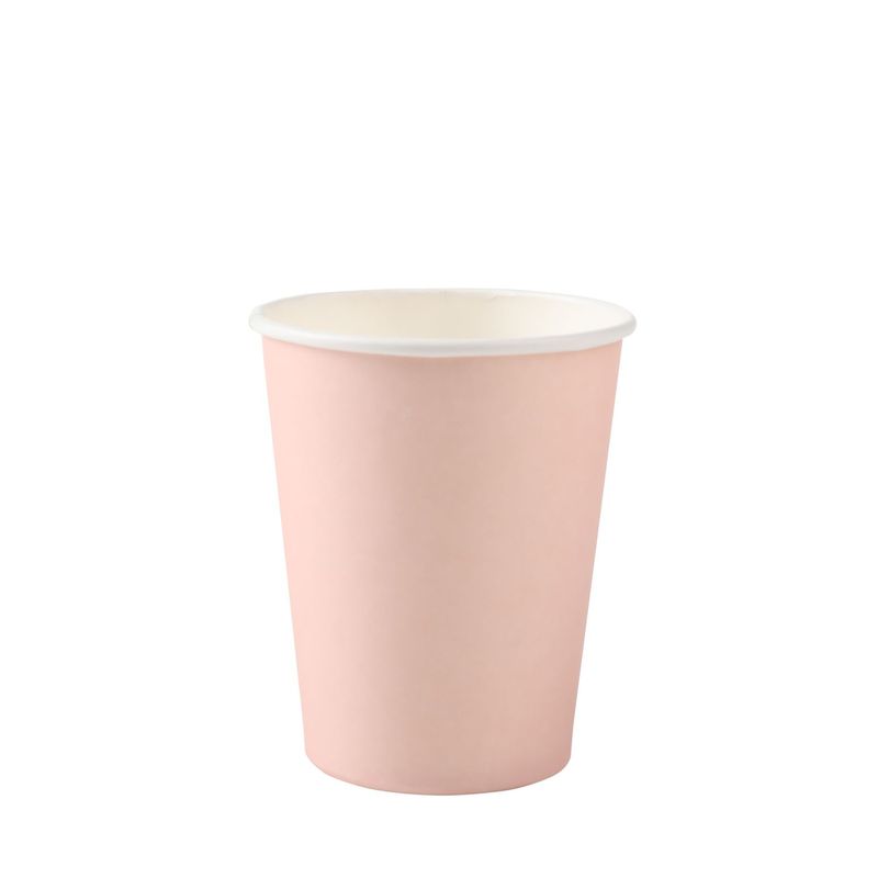 Copo de Papel 270ml Coração Rosa - 8 Un