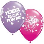 Balão Qualatex 11" Espiral Star Wars: Yoda One for Me - 25 Un