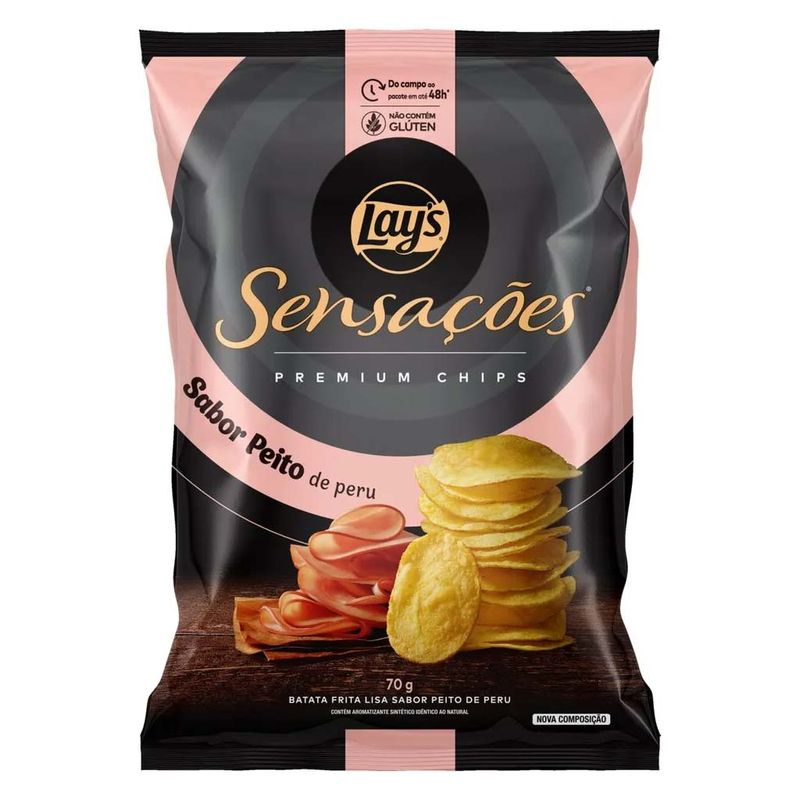 Batata Lays Sensações Peito de Peru 70g - Elma Chips