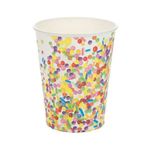 Copo de Papel 270ml Granulado Colorido - 10 Un