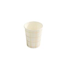 Copo de Papel 270ml Xadrez Dourado - 10 Un