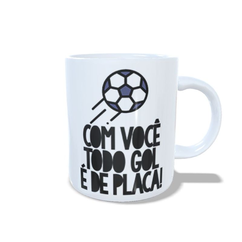 Caneca de Porcelana Papai Gol de Placa  - 1 unidade - Magazine 25