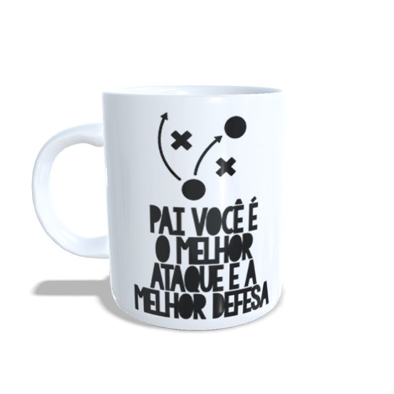 Caneca de Porcelana Papai Gol de Placa  - 1 unidade - Magazine 25
