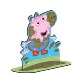 Personagem MDF M George Individual Peppa Pig - 1 Unidade - Festcolor - magazine 25 Embalagens.