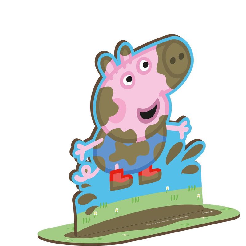 Personagem MDF M George Individual Peppa Pig - 1 Unidade - Festcolor - Rizzo Embalagens.